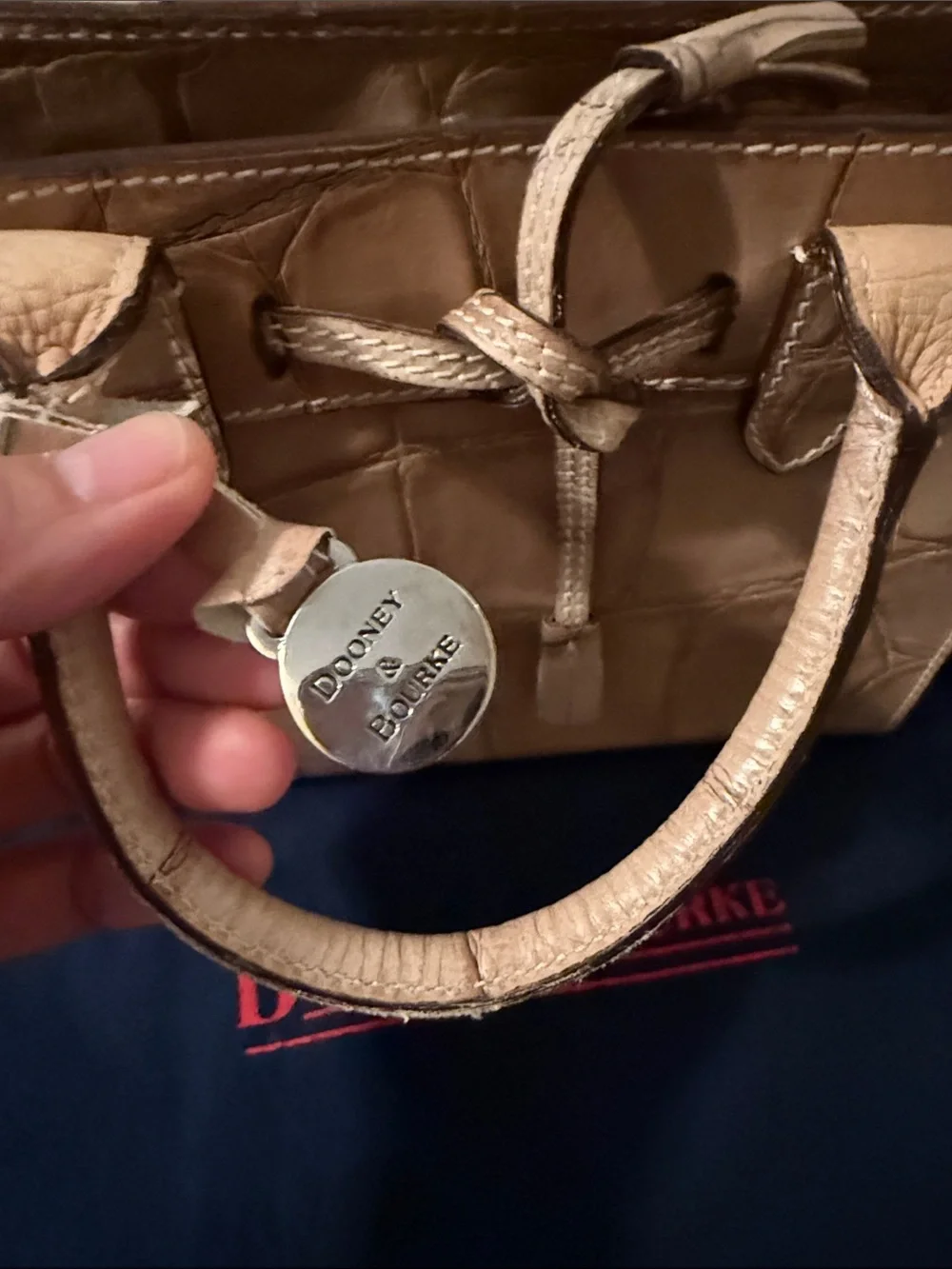 Dooney & Bourke structured croc